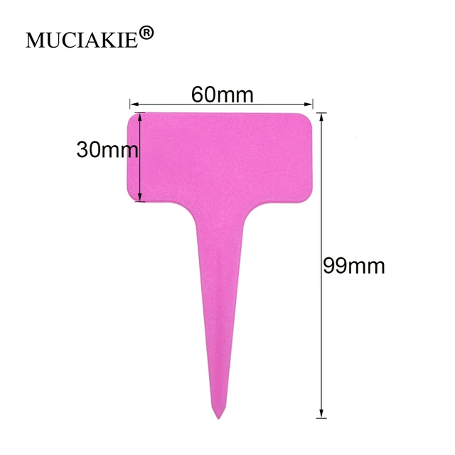 Muciakie 50Db Kertészeti Növény T Alak Vízálló Vastag Címkék Újrahasznosítható Műanyag Virág Bonsai Zöldség Óvoda Jelölők Szerszám - Image 2