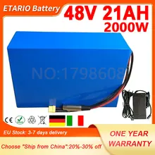 48V Battery 48V 10AH 12AH 13AH 15AH 16AH 18AH 20AH Electric Bike Lithium Battery 48V 500W 750W 1000W 1500W 2000W Ebike Battery
