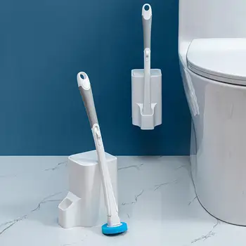 

Toilet Cleaning Brush Set 10Pcs Replaceable Disposable Sponge Brush Head Wall-amount Holder Bathroom Toilet Cleaner Tool