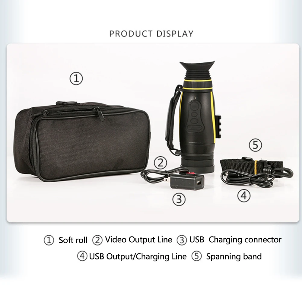 

Digital Chargeable Monocular Infrared Adjustable Portable Multifunctional Lightweight Practical Durable Illuminating HD