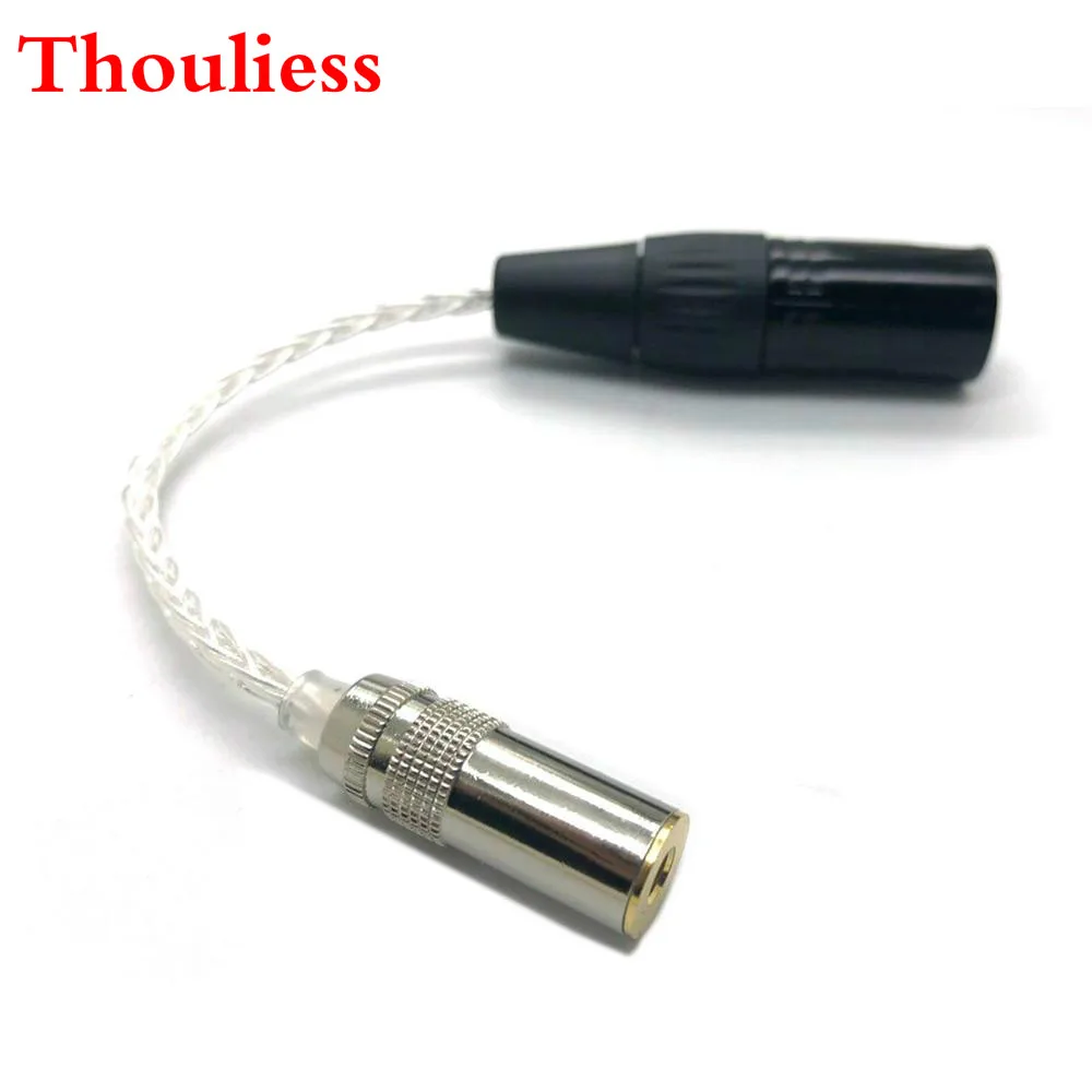 

Thouliess 8Cores 7N OCC Silver Palted 4Pin Balanced XLR Male to 4.4mm Balanced Female Audio Adapter Cable