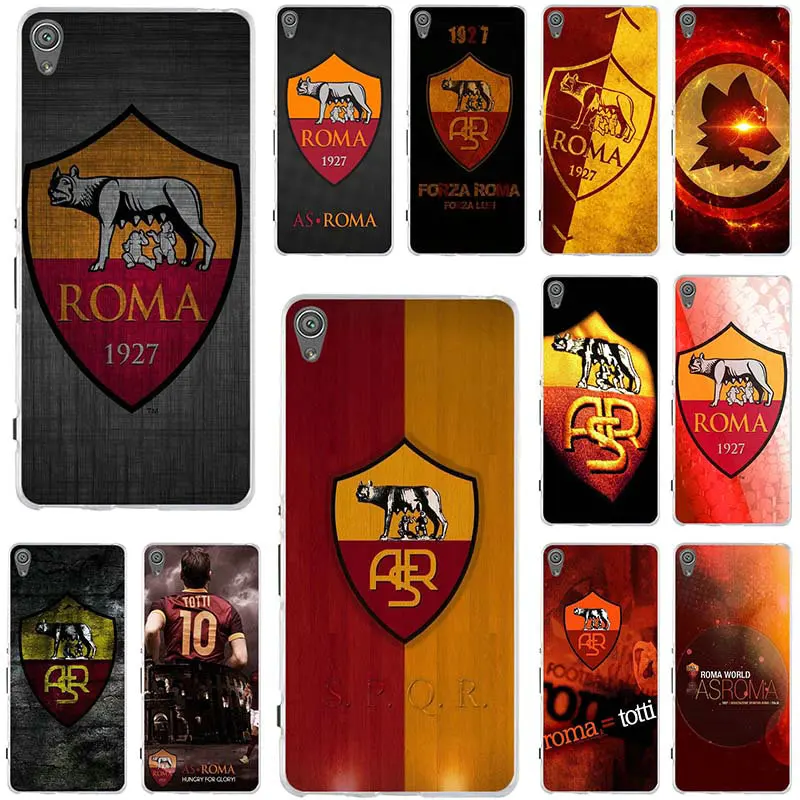 

Soft Silicon Mobile Phone Cases for Sony Xperia Z Z1 Z2 Z3 Z4 Z5 Compact Z5 Premium M2 M4 M5 E3 E5 T3 XA As Roma Logo Football