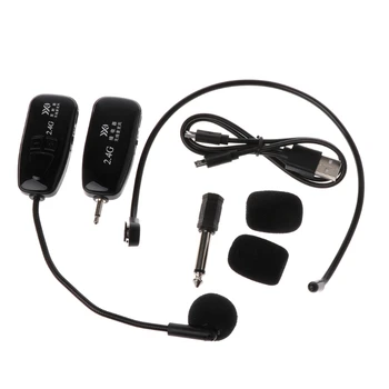 

2.4G Wireless Microphone Headset Megaphone Radio Mic For Speech Loudspeaker New