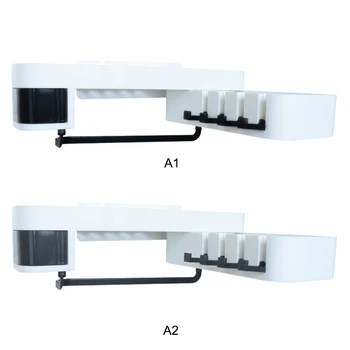 

1PC Punch-free Plastic Bathroom Shelf Shower Shampoo Holder Storage Rack Organizer NEW