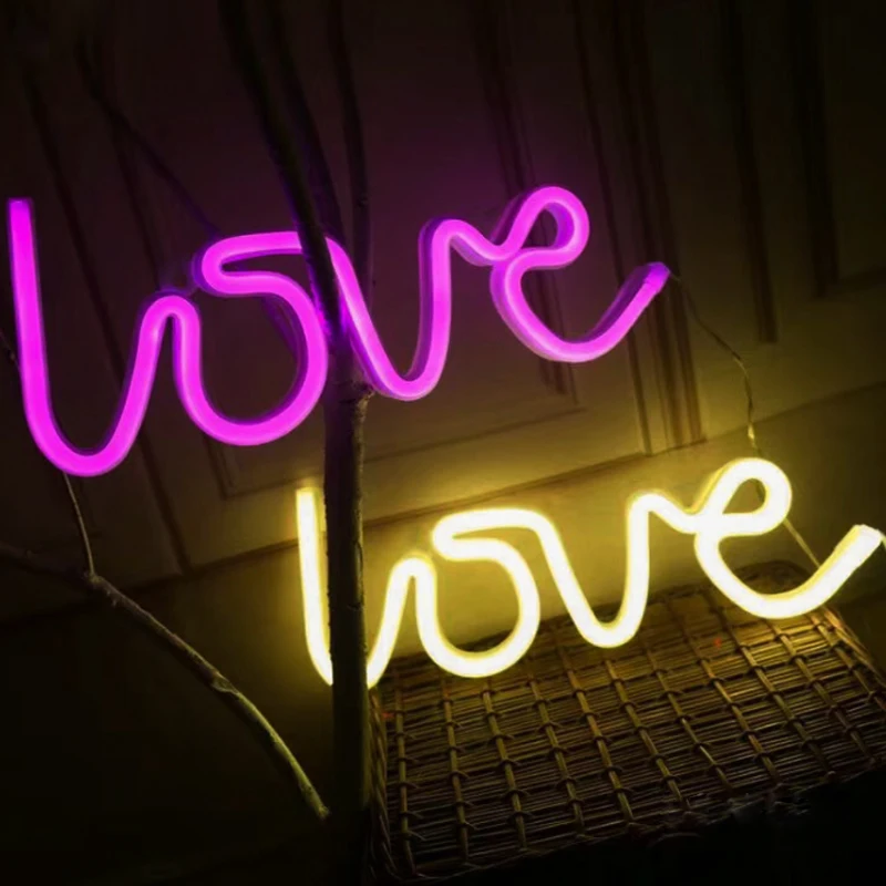 Неосветильник ночсветильник с алфавитом Hello Love настольная лампа для дня рождения