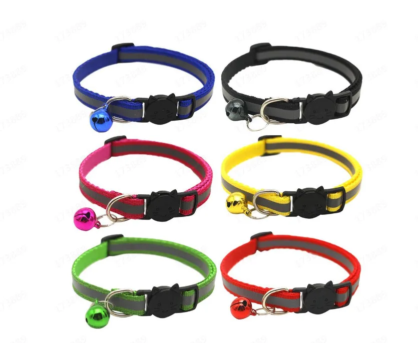 48 Collar Gato 6 Pack Reflective Cat Collars Safety Durable Quick