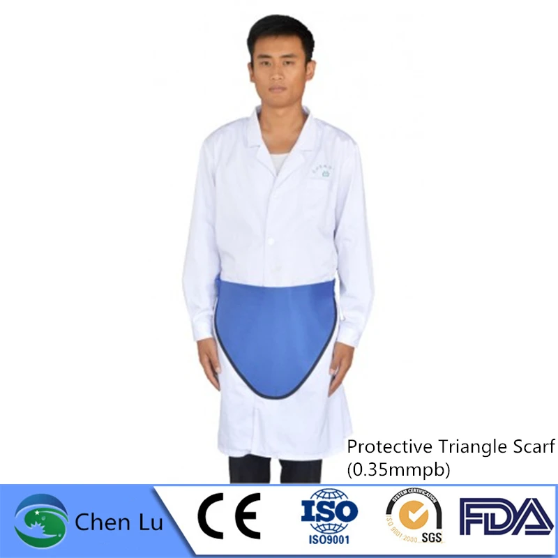 

Genuine adult gonadal radiological protection 0.35mmpb lead apron x-ray radiation protective lead triangle scarf