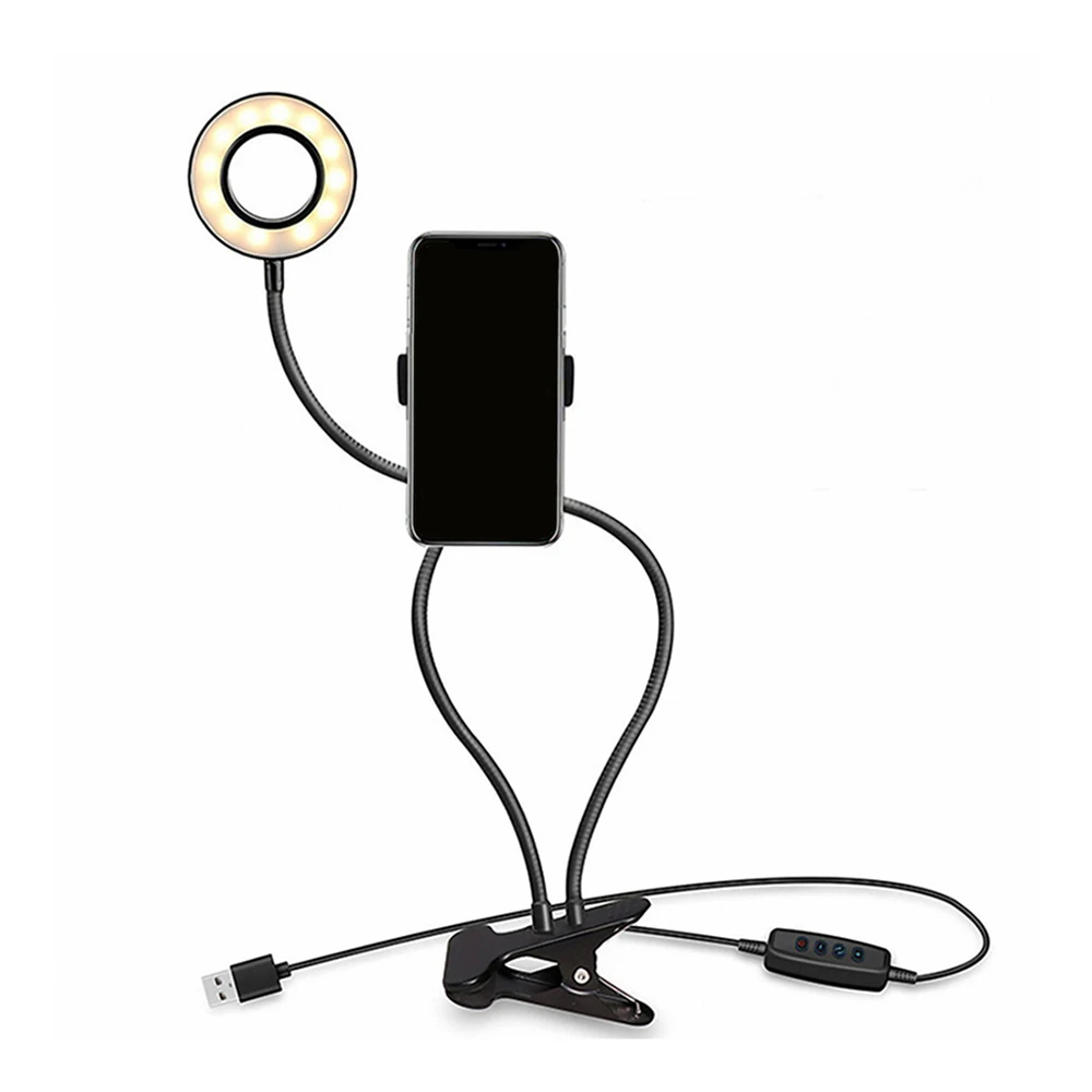 Selfie Ring Light Lamp Dimmable Adjutable Brightness USB Desk Lamp with