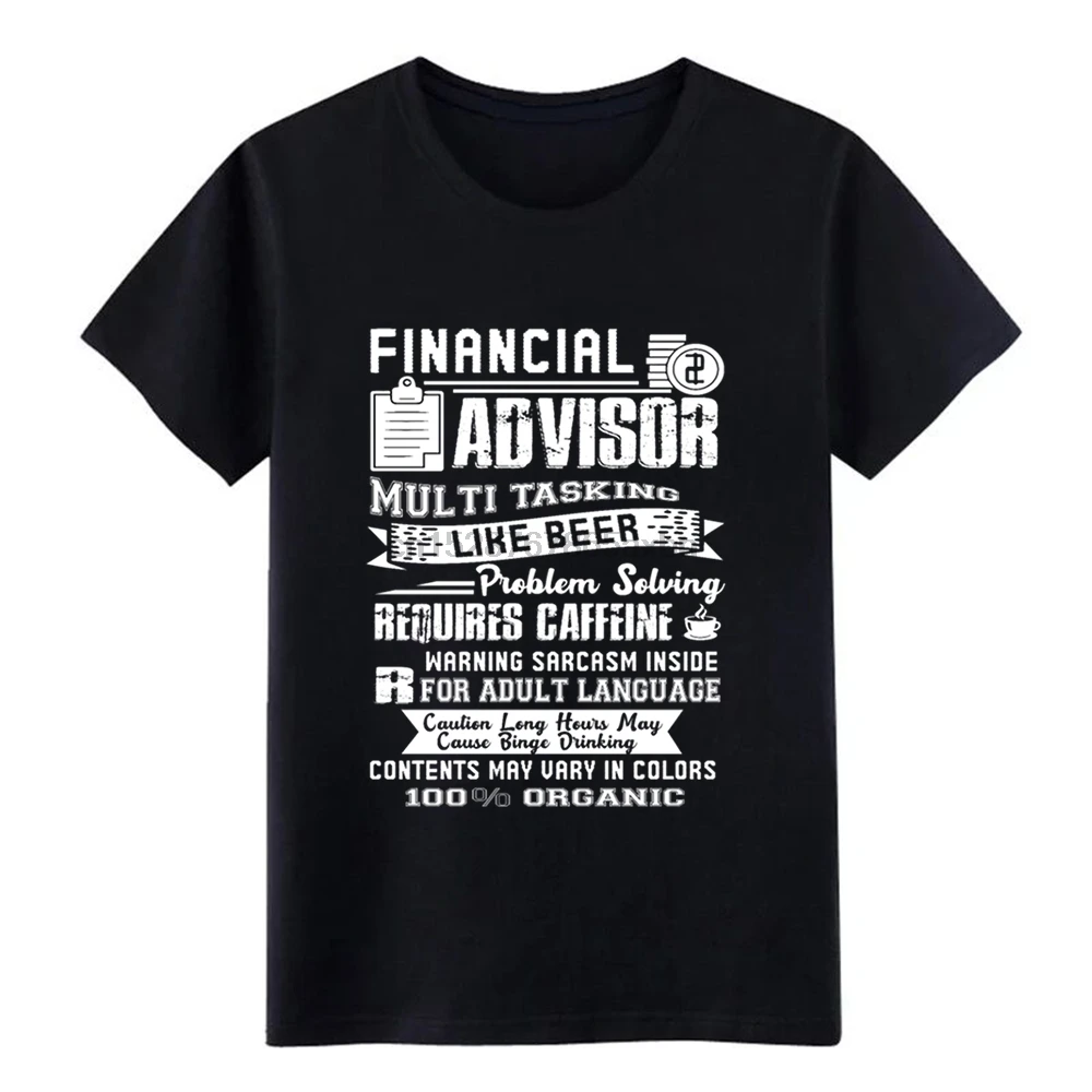 Mens Financial Advisor Multi Tasking t shirt Design 100% cotton O Neck Outfit Famous New Fashion Spring Autumn | Мужская одежда