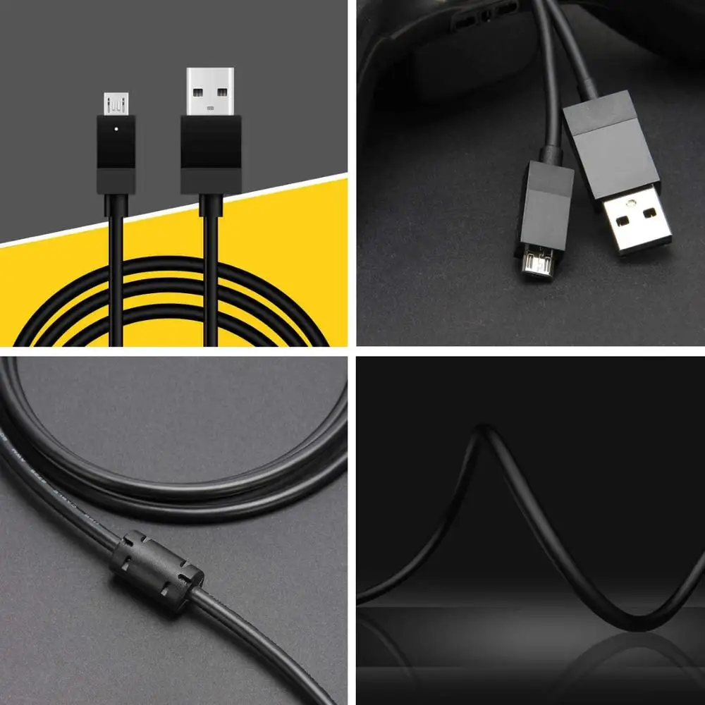 dreamGEAR XBOX ONEのためのLEDマイクロUSB充電ケーブル? ブラック LED Charge Cable For Xbox One® - dreamGEAR