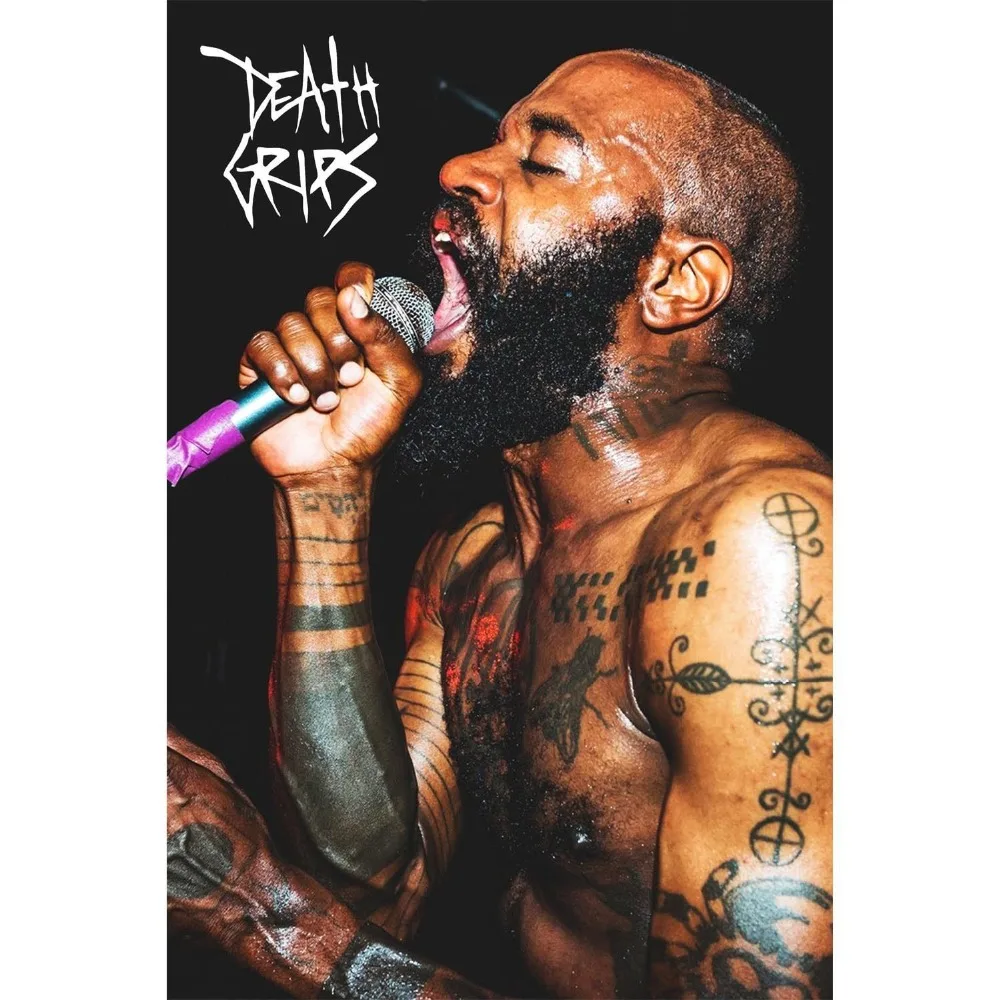 New Death Grips Custom Rap Music Singer-Silk Art Poster Wall Sicker Decoration Gift