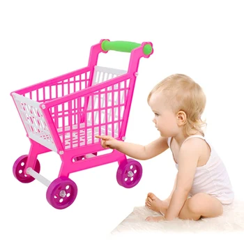 

Pretend Play Toy Simulation Supermarket Shopping Cart Mini Trolleyssmall Shopping Cart Set Toys Gifts For Children