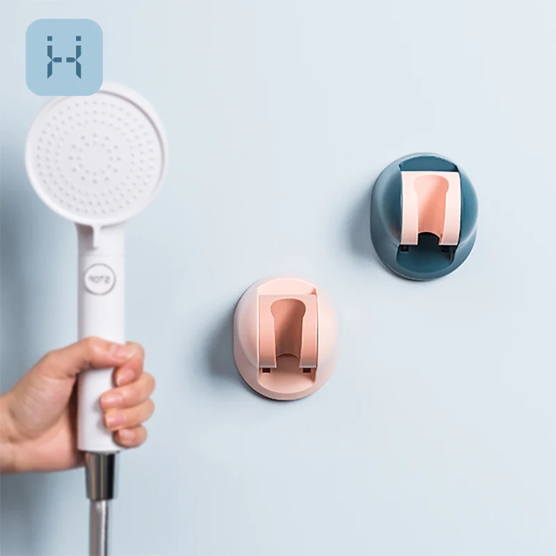 

Colorful ABS Shower Bracket Wall Mounted Shower Head Holder Adjustable Angle Sprinklers Support Adhesive Type Bathroom Accessory