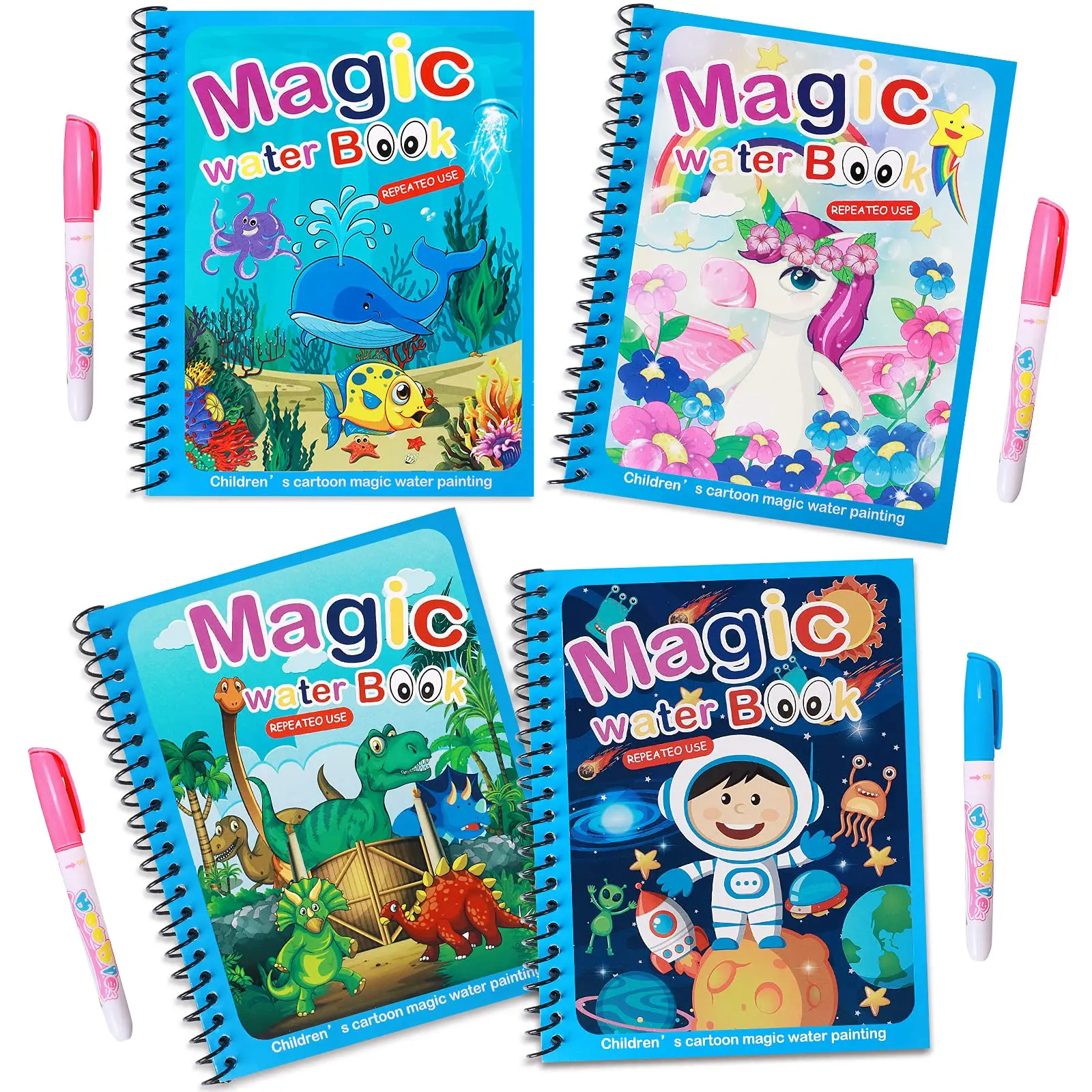 6 Types Magic Water Drawing Books Doodle Books Painting Board Drawing Toys  Educational Toys for Kids