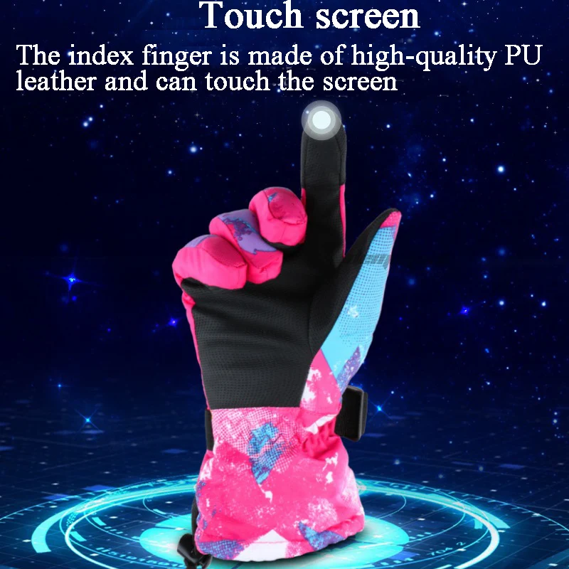 Outdoor Winter Sports Warm Gloves Touch Screen Skateboard Skiing Gloves Waterproof Climbing Snowmoible Riding Snowboard Gloves