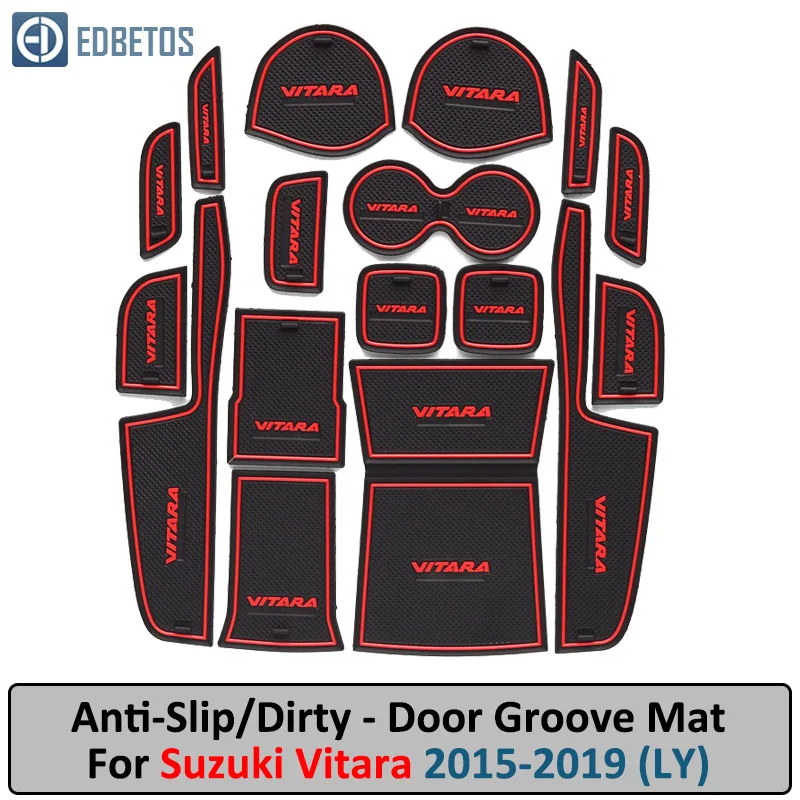 

Anti-Slip Mat For Suzuki Vitara 2015 2016 2017 2018 2019 LY Escudo Gate Slot Coaster Anti-Dirty Door Groove Mat