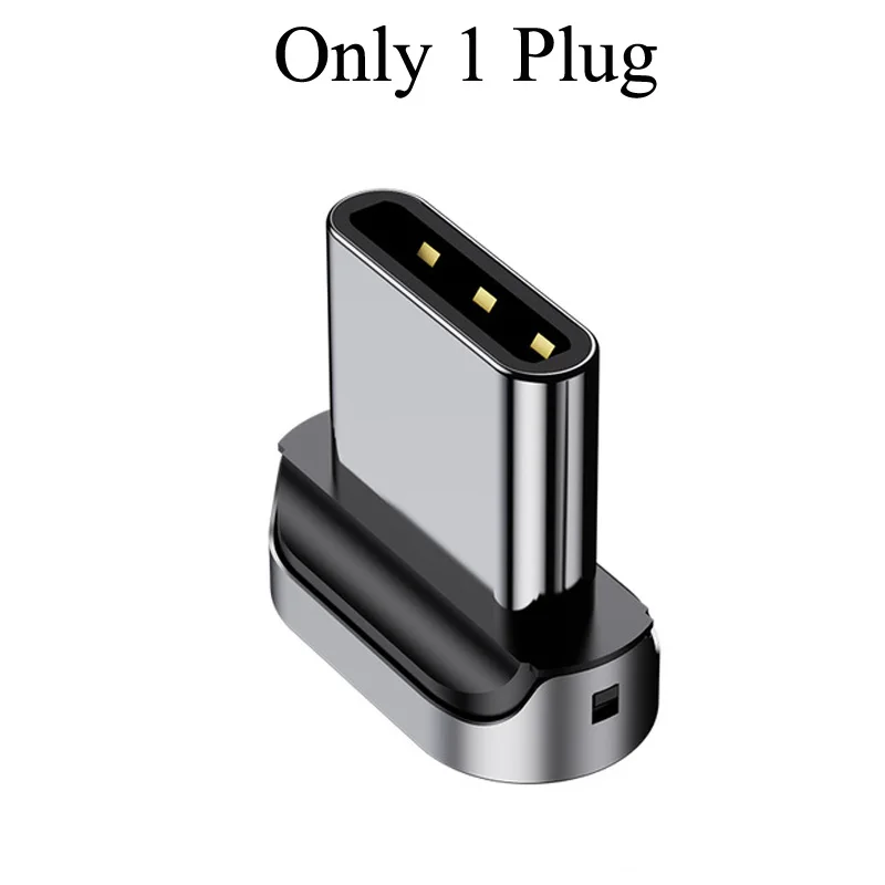 Магнитный Micro USB кабель для телефона для samsung, кабель для быстрой зарядки и передачи данных, Магнитный зарядный кабель usb type C 3A, кабель для мобильного телефона - Цвет: Only 1 Plug