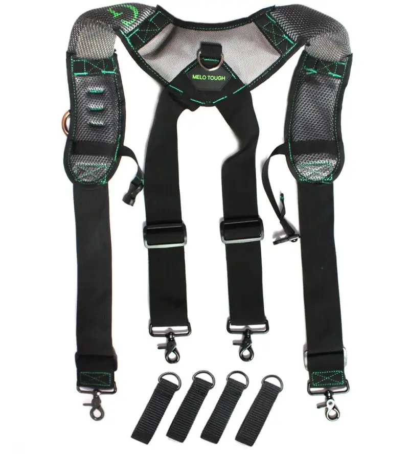 Mannen Heavy Duty Work Tool Belt Bretels Suspender Padded Braces Suspenders Men For Reducing Waist Weight Strap Tooling Pouch