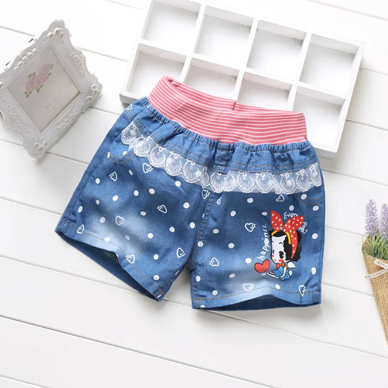Новые летние детские короткие джинсовые шорты для девочек модные джинсы