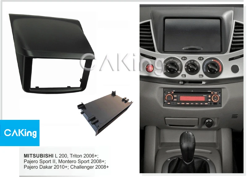 Fascia Radio Panel for Pajero Sport 2008-2015 Challenger 2008+ 2010+ Dash Fitting Kit Facia Plate Adapter Cover Bezel | Автомобили и
