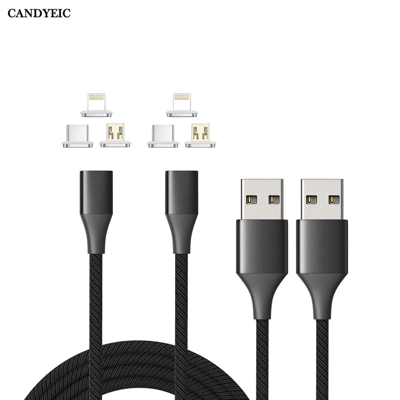 Магнитный кабель CANDYEIC 2 м USB Type C для Xiaomi Redmi K30 Pro K20 Note8 Note7 Note 7S 8 8A магнитный C|magnetic usb