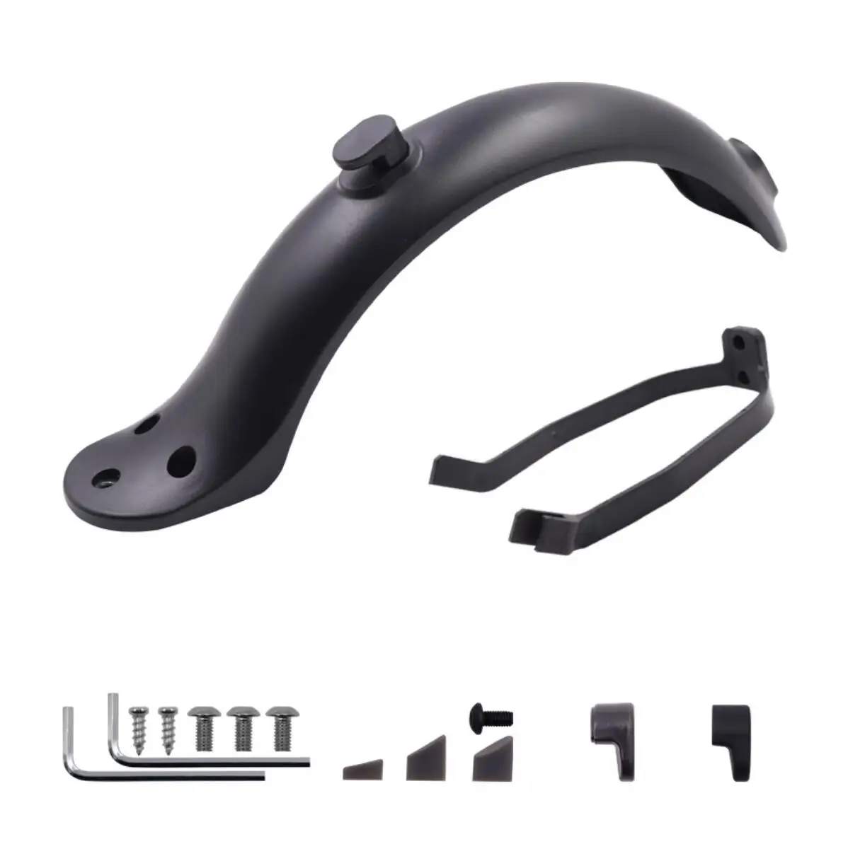Rear Wheel Fender with Taillight & Hook - Enhanced Mudguard Wing with License Plate Holder and Fender Support
