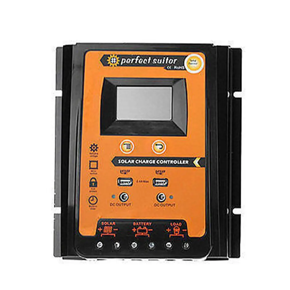 

30A/50A/70A 12V 24V PWM Auto Solar Charge Discharge Controller With LCD Battery Cell Panel Regulator PV Home