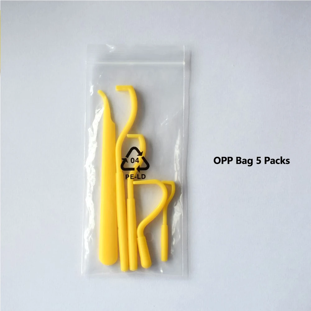 5PCS/Set Pet Supplies Yellow Cats Dog Flea Clip Useful ABS Grab Picker Pain Free Cleaning Hook Humans Tick Removal Tool