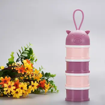 

Four-layer Milk Powder Box Baby's Independent Compartment Four-layer Portable Milk Powder Storage Box #SW