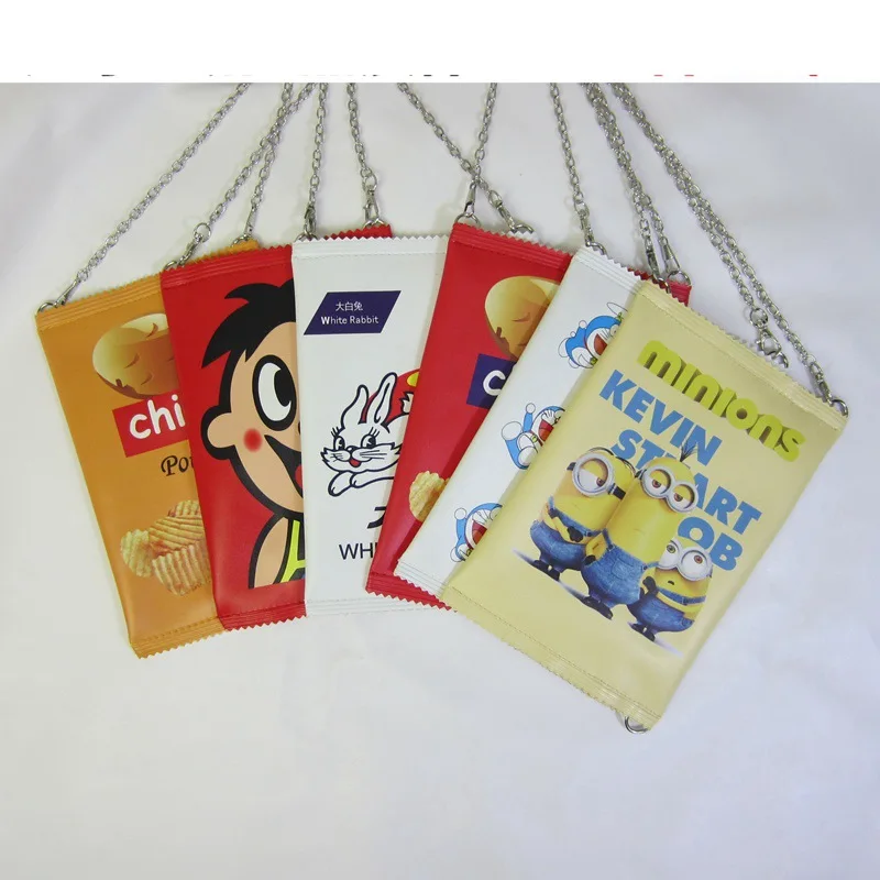 

Harajuku Wind Wang Zi White Rabbits Clutch Fun Bag Soft meng dan Shoulder Bag Chain Potato Chips Bag