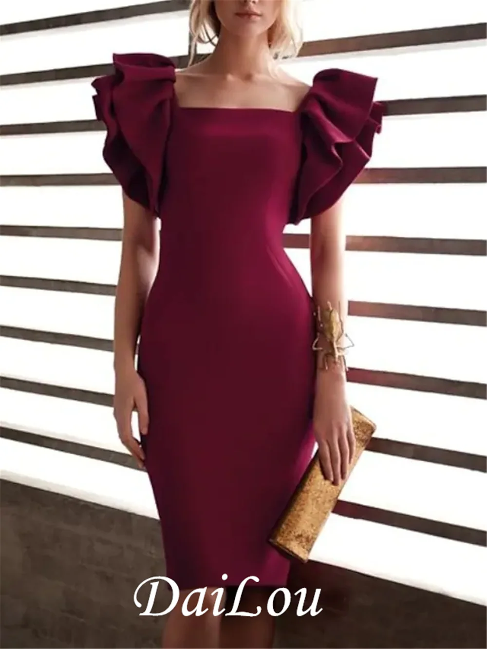 

Красивое элегантное коктейвечерние на спине для встречи выпускников, платье на День святого Валентина с круглым вырезом, коротким рукавом, ...