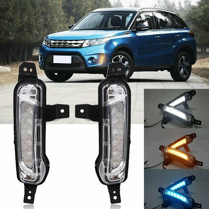 Автомобильные фары дневного света светильник DRL светодиодный поворотом желтый