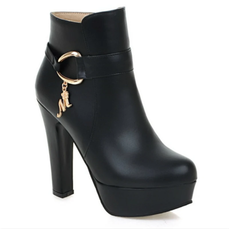 Elegant Short Boots Autumn Winter Shoes Women's Ankle Boot Platform Sweet Heeled Party Dance Shoes Ladies winter boots,platform boots,ankle boots