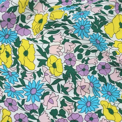 145x50cm Pastoral Floral Cotton Poplin Sewing Fabric DIY Children's Wearing Make Bedding Quilt Decoration Home Cloth