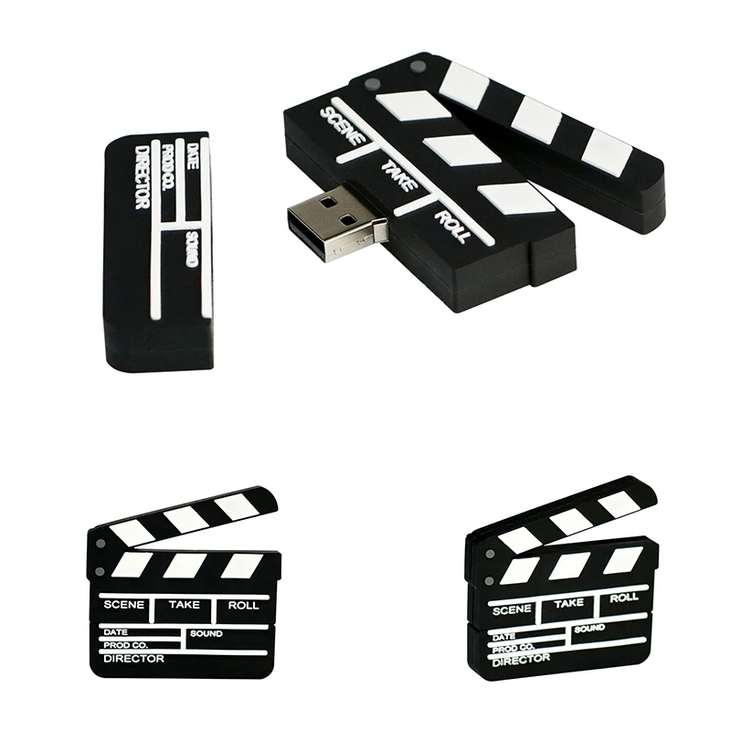 Usb Flash Drive 256gb 2.0 Stick Disk Film Slate Movie Clap-stick Pen Drive 64gb 32gb 16gb 8gb Pendrive Cle Usb - Usb Flash Drives - AliExpress