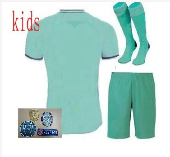 Real Madrides/детская трикотажная одежда,, Real Madrides, Детский комплект+ носки, Футбольная Футболка, домашняя одежда, 3RD Hazard 19 20, Детская футбольная рубашка - Цвет: kids