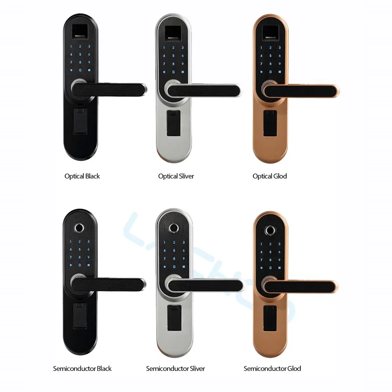 LACHCO Biometric Electronic Door Lock Smart  Code Key Touch Screen Digital Password Fingerprint Lock for Home Office A18013FB