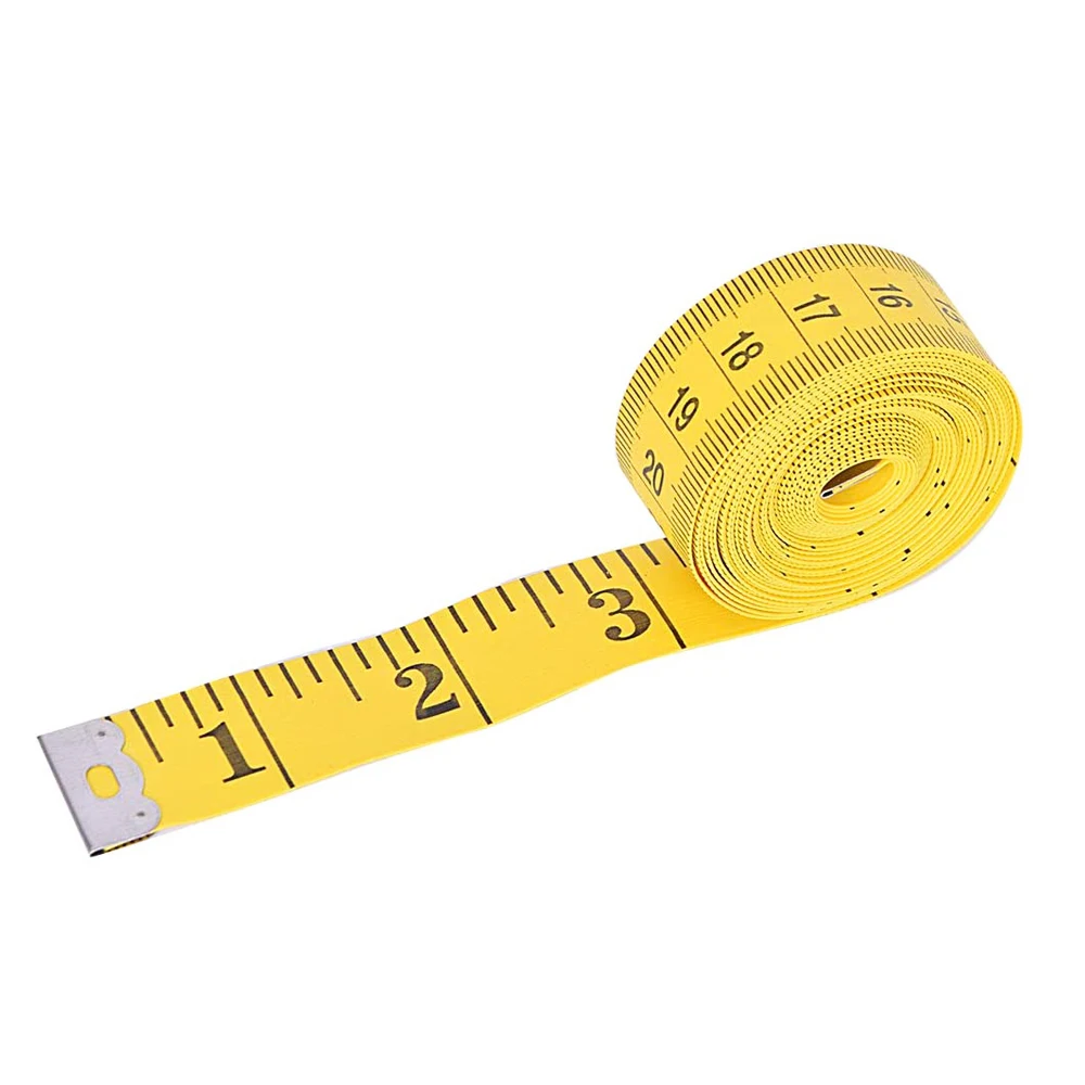 Unique Bargains Sewing Cloth Dieting Double Scale Tailor Craft Ruler Tape  Measure Yellow 120 5 Pcs : Target
