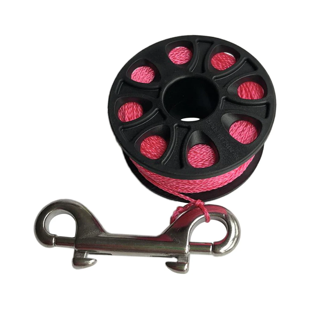  Diving Line Cutter Knife with Sheath & Dive Finger Spool Reel Clip Finger Spool Reel Cord Double Ended Hook Clip