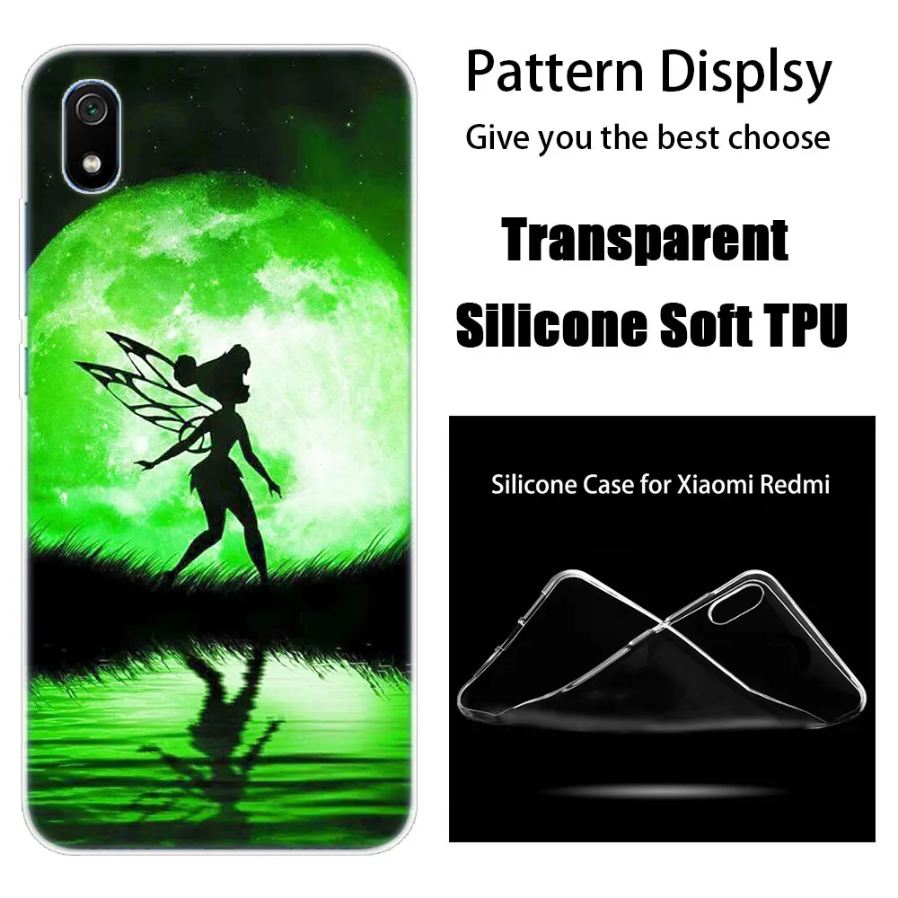 Роскошный силиконовый чехол принцессы Tinker bell для Xiaomi Redmi K20 Pro 7 7A 6 6A 4X5 Plus S2 GO Note 8 7 6 5 Pro 4 Fashion