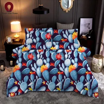 

Classic bedding set 3D succulent sheets 3 sets / set of duvet cover European and American sheets AB side quilt cover 2019 bed