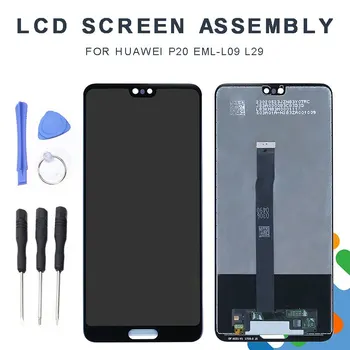 

LCD Display+Touch Screen Digitizer Assembly Replacement Mobile Phone Touch Panel Parts Fits For Huawei P20 EML-L09 L29 LCD
