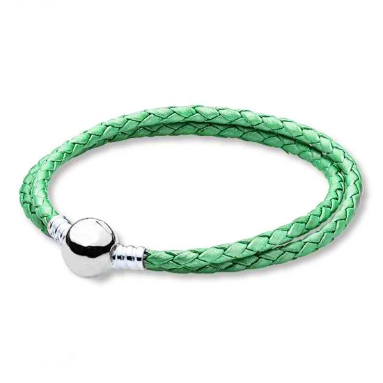 Оригинальные браслеты 16-44 см из натуральной кожи с застежкой в виде шариков и змей, браслет, подходящий бусины из стерлингового серебра 925, браслет с подвесками, европейские ювелирные изделия