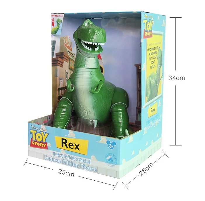 История игрушек 4 говорящая Вуди Джесси Базз Лайтер Бо Пип Bullseye Рекс собака Спиралька экшн игрушка фигурки модель игрушки фигурка детский подарок - Цвет: rex with box