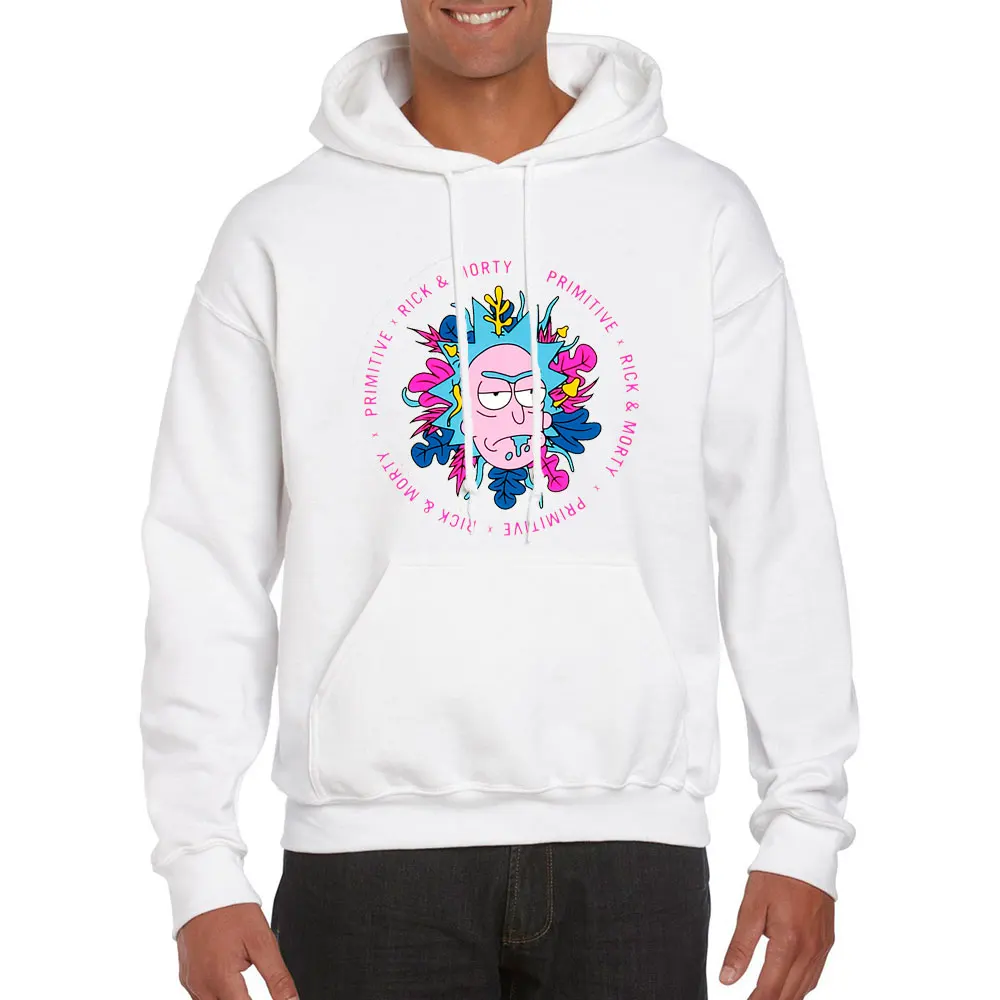 

2019 High Quality Joker Anime Hoodie Rick and Morty Sweatshirt Men Freestyle Man Rick Moti Casual Sportswear Winter White Hoodie