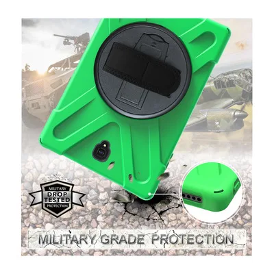 Strap Green ПК силиконовый плечевой ремень противоударный чехол для Samsung Galaxy Tab S4 10,5 дюймов SM-T830 T835 T837 чехол для планшета Funda+ пленка+ стилус - Цвет: Strap Green