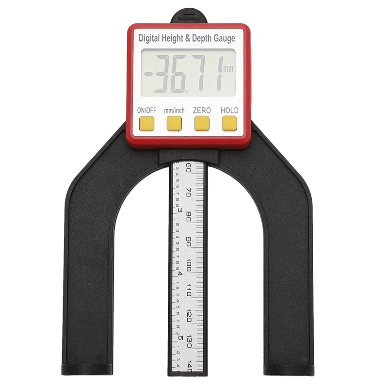 

0-80mm Digital Height Gauge Magnetic Feet Electronic Caliper Depth Gage for Router Tables Woodworking Measuring Instrument