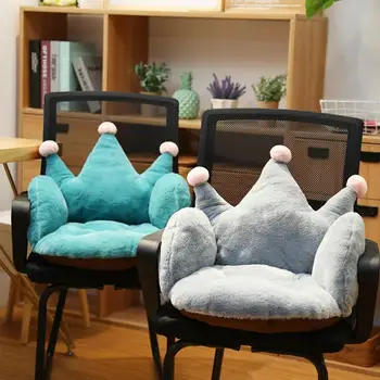 

1pc Crown Cushion Chair Soft Back Waist Pillow Seat Chair Office Room Home Cushion Sofa Backrest Crown Decoration Plush Kid J5Q3