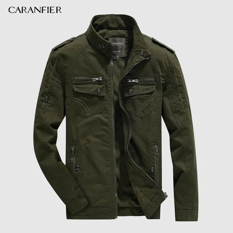 CARANFIER военная куртка мужская зимняя хлопковая пальто армейская Мужская пилот