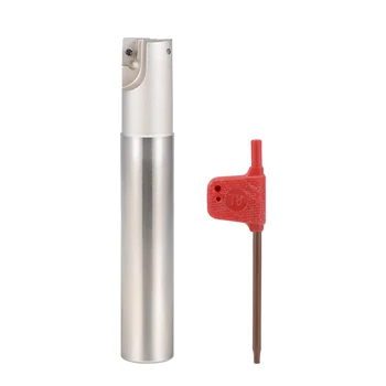 

uxcell 1set Indexable End Mills 3 Flute 90 Degree BAP300R R0.8 for APMT1135 Insert for increased table feeds High Positive